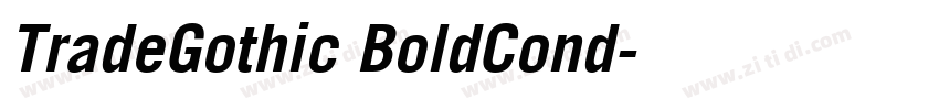 TradeGothic BoldCond字体转换